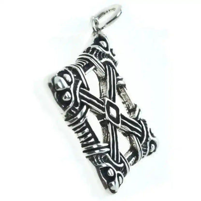 Viking Cross Schmuck Anhänger 925er Silber 47x35mm