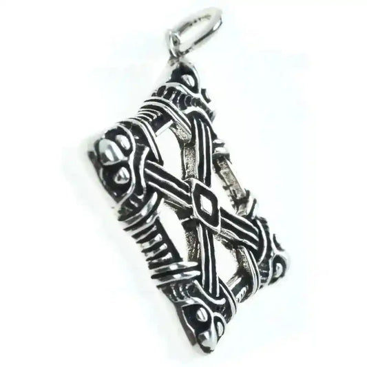 Viking Cross Schmuck Anhänger 925er Silber 47x35mm