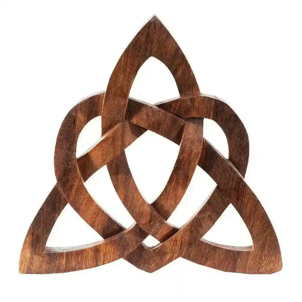 Wandbild Keltisches Liebessymbol - Wandrelief keltischer Knoten Handgeschnitzt