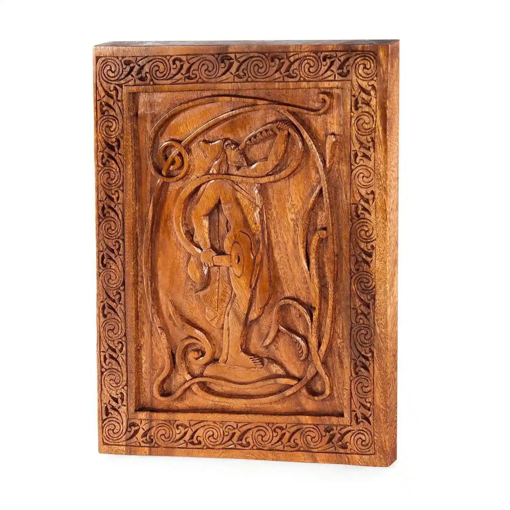 Wandbild Wandschmuck HEIMDALL Wächter der Regenbogenbrücke Holz