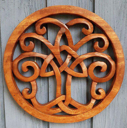 Wandbild Wandschmuck Wand Deko Keltischer Lebensbaum celtic knot Knoten aus Holz