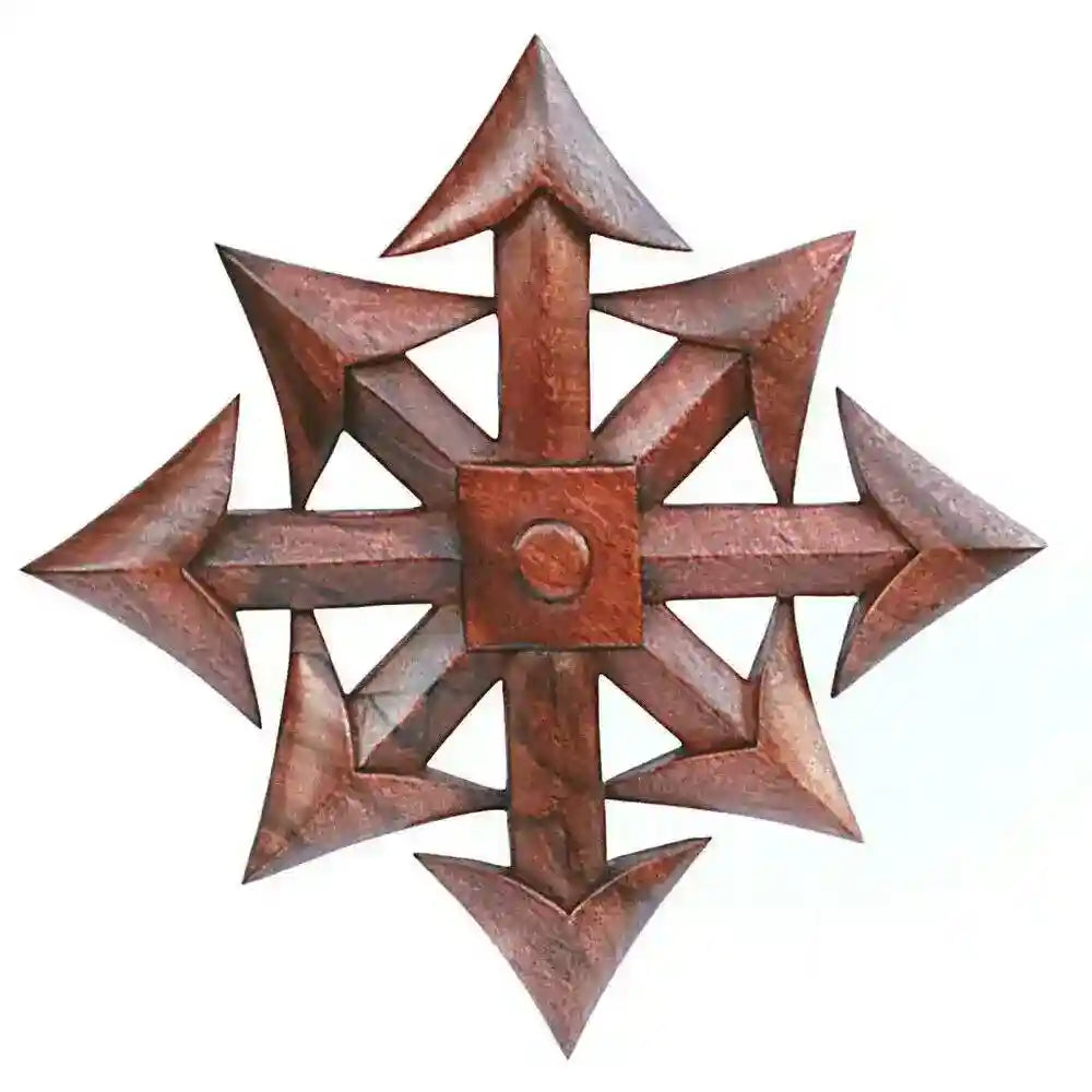 Wandschmuck Chaos Stern Wandbild groß geschnitztes Ornament Holzbild W - Firma Holzenplotz - Silberketten-Goldketten.de 