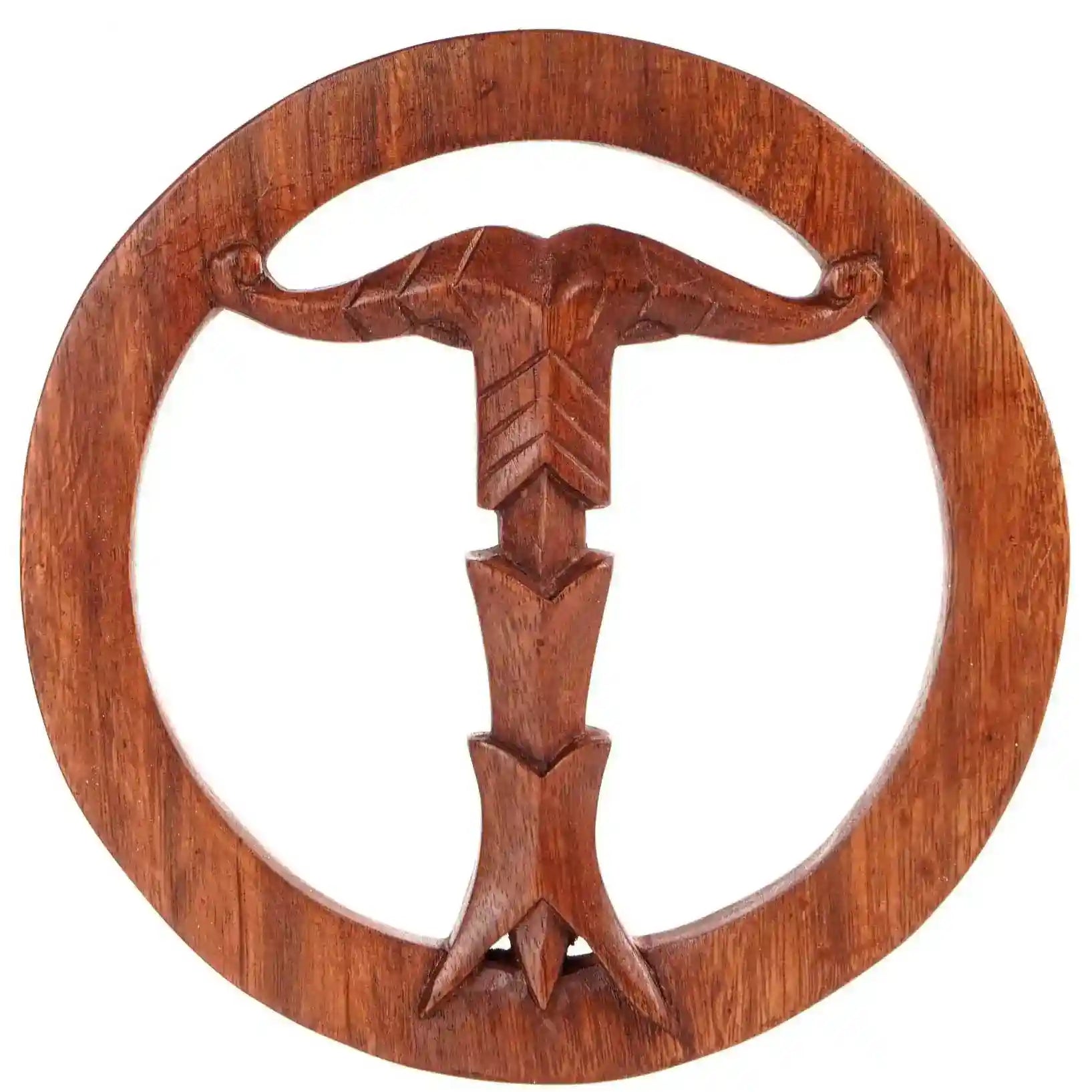 Wandschmuck Irminsul im Kreis klein Wikinger geschnitztes Ornament Holzbild