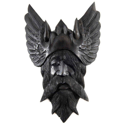 Wandschmuck Odin Wandbild Holz Wikinger Gott Viking Wotan geschnitztes Ornament