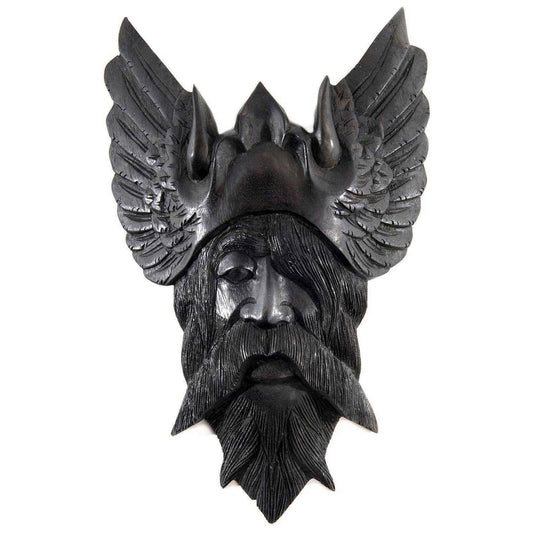 Wandschmuck Odin Wandbild Holz Wikinger Gott Viking Wotan geschnitztes Ornament