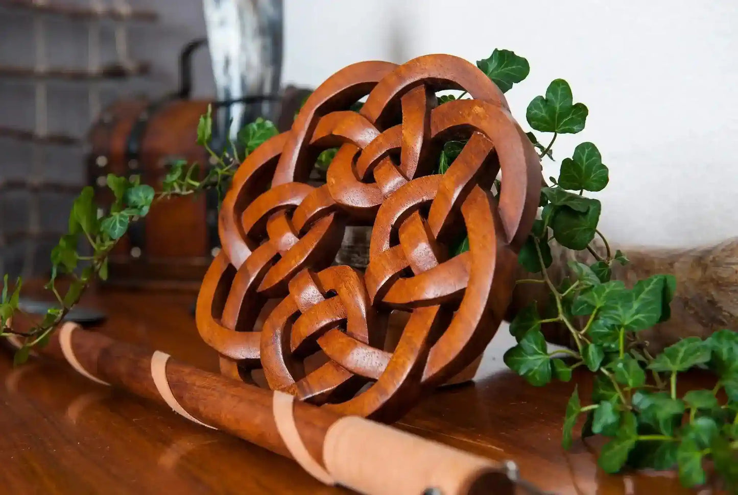 Wandschmuck Wandbild Keltische Blume des Lebens Holz Blume des Lebens - Firma Holzenplotz - Silberketten-Goldketten.de 