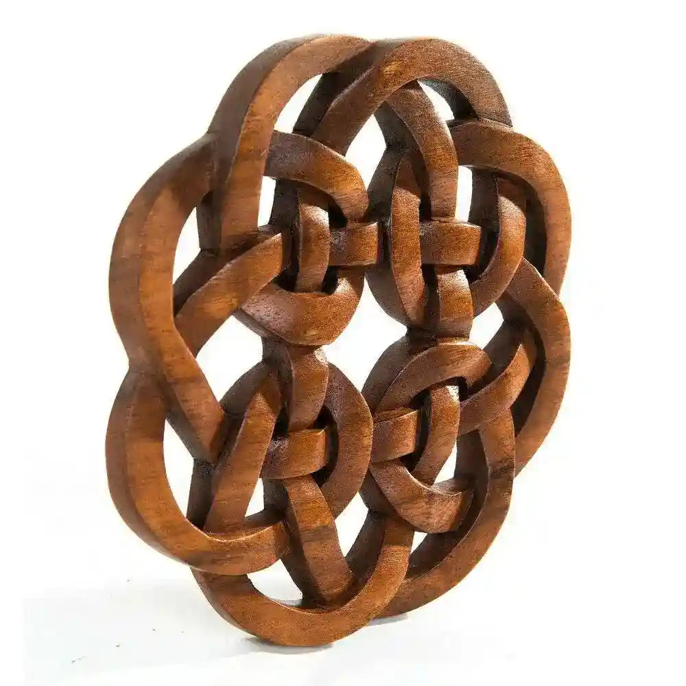 Wandschmuck Wandbild Keltische Blume des Lebens Holz Blume des Lebens - Firma Holzenplotz - Silberketten-Goldketten.de 