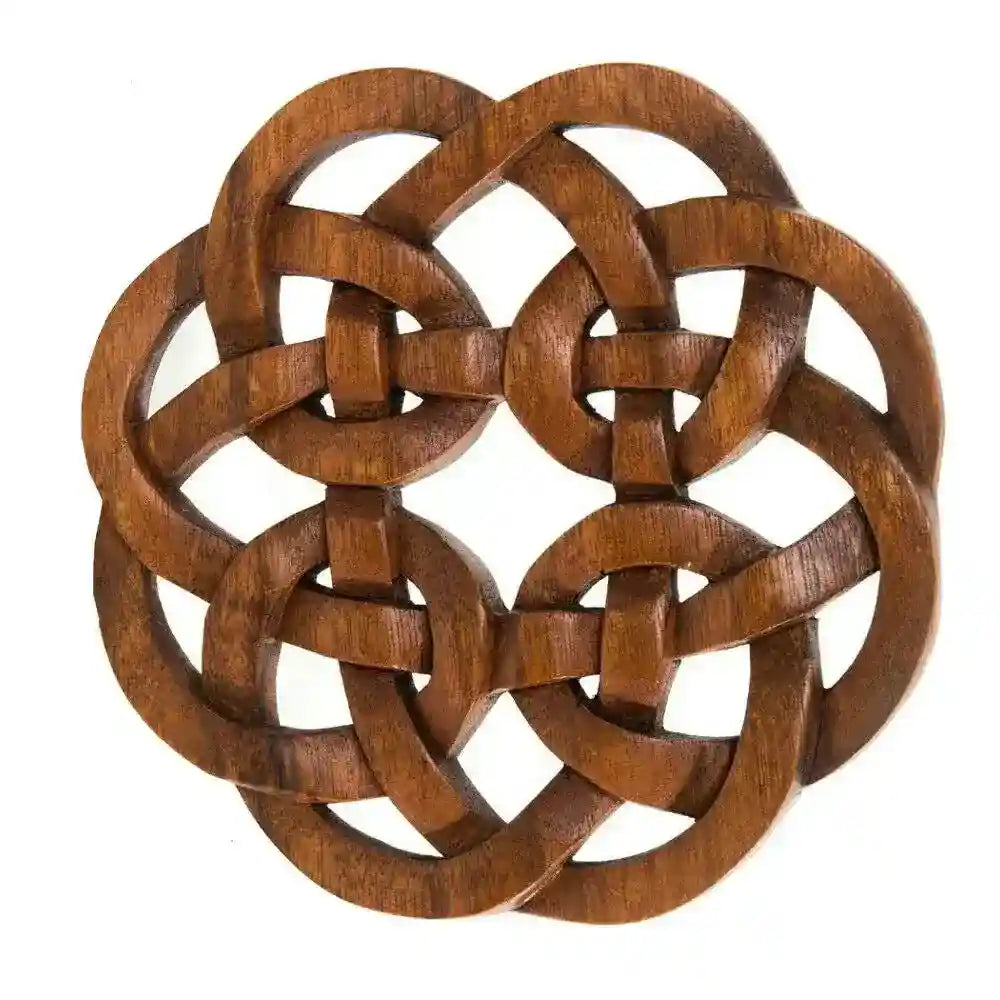 Wandschmuck Wandbild Keltische Blume des Lebens Holz Blume des Lebens - Firma Holzenplotz - Silberketten-Goldketten.de 