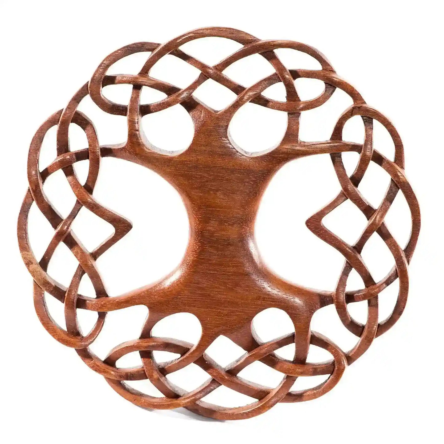 Wandschmuck Wandbild Lebensbaum keltischen Knoten geschnitztes Orname - Firma Holzenplotz - Silberketten-Goldketten.de 