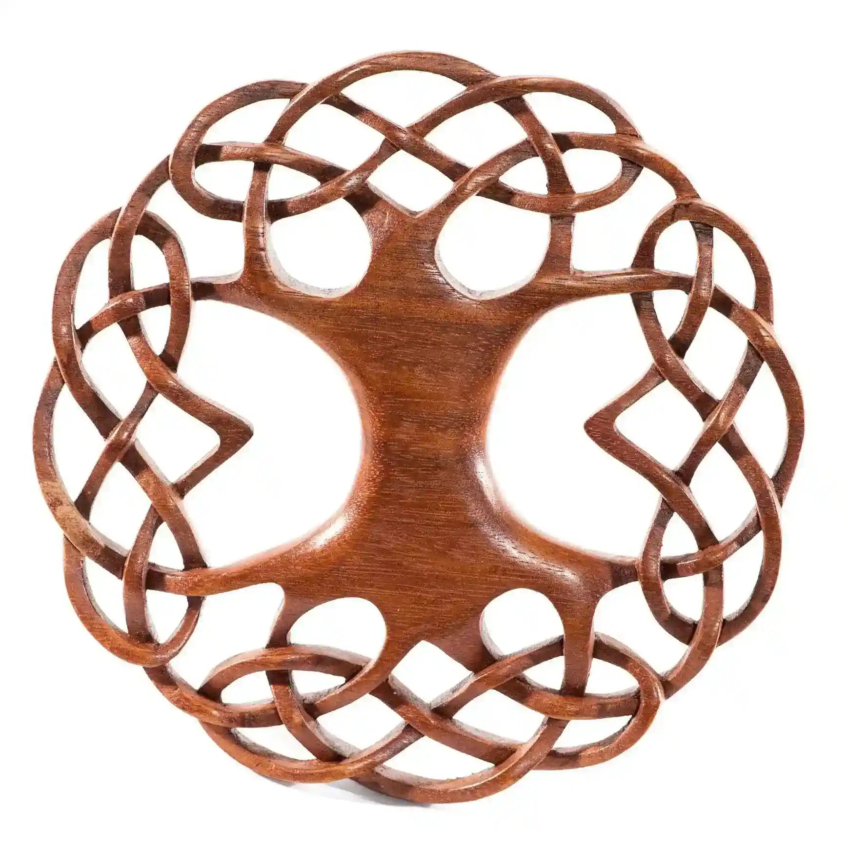 Wandschmuck Wandbild Lebensbaum keltischen Knoten geschnitztes Orname - Firma Holzenplotz - Silberketten-Goldketten.de 