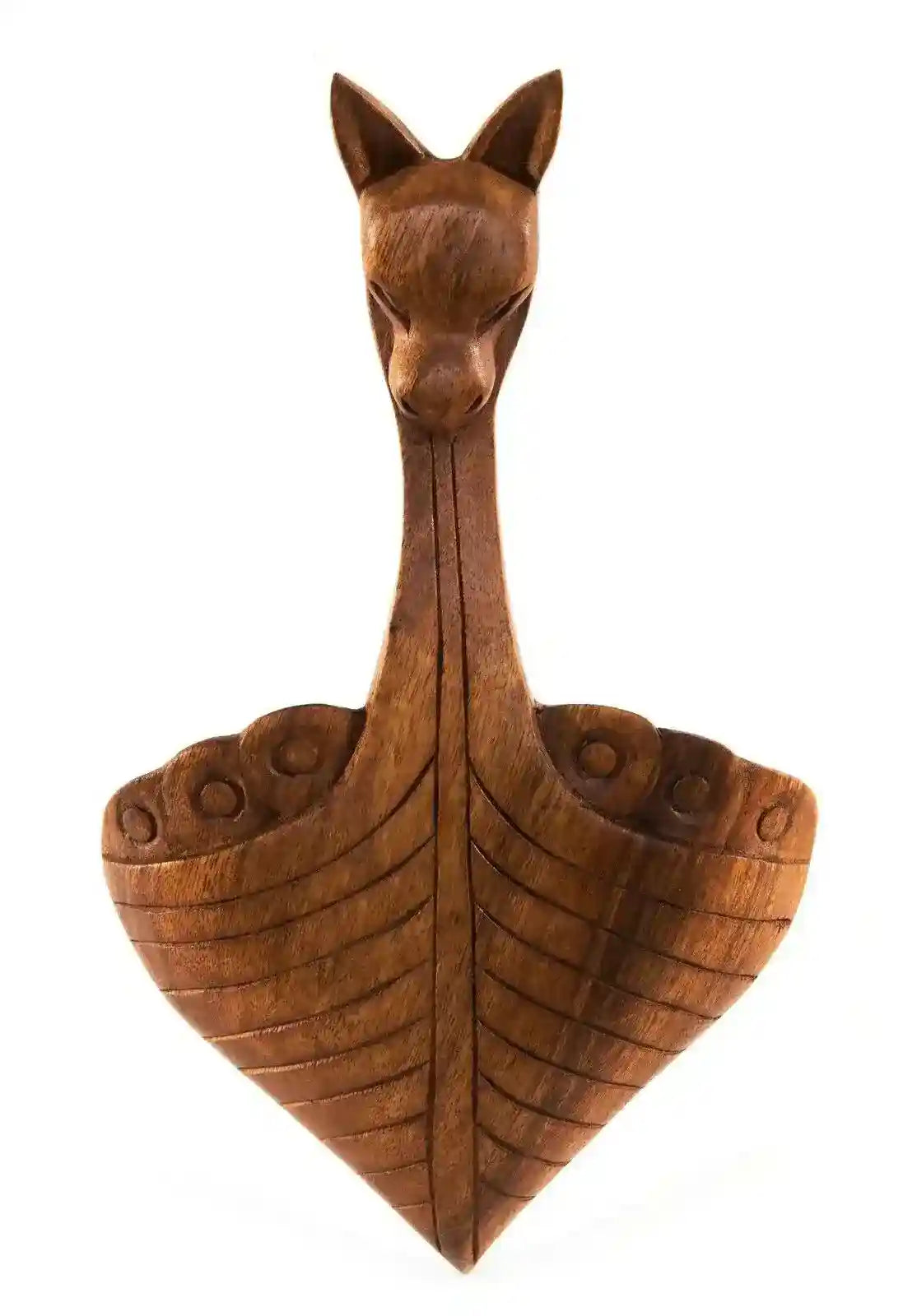 Wandschmuck Wikingerboot Viking  Holz geschnitzt 17 cm × 30 cm Wikingerschiff