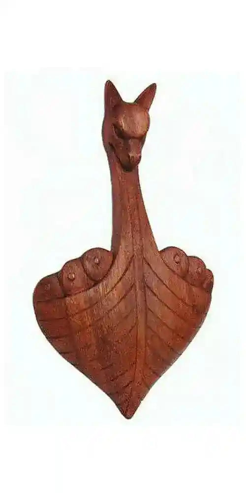 Wandschmuck Wikingerboot Viking  Holz geschnitzt 17 cm × 30 cm Wikingerschiff