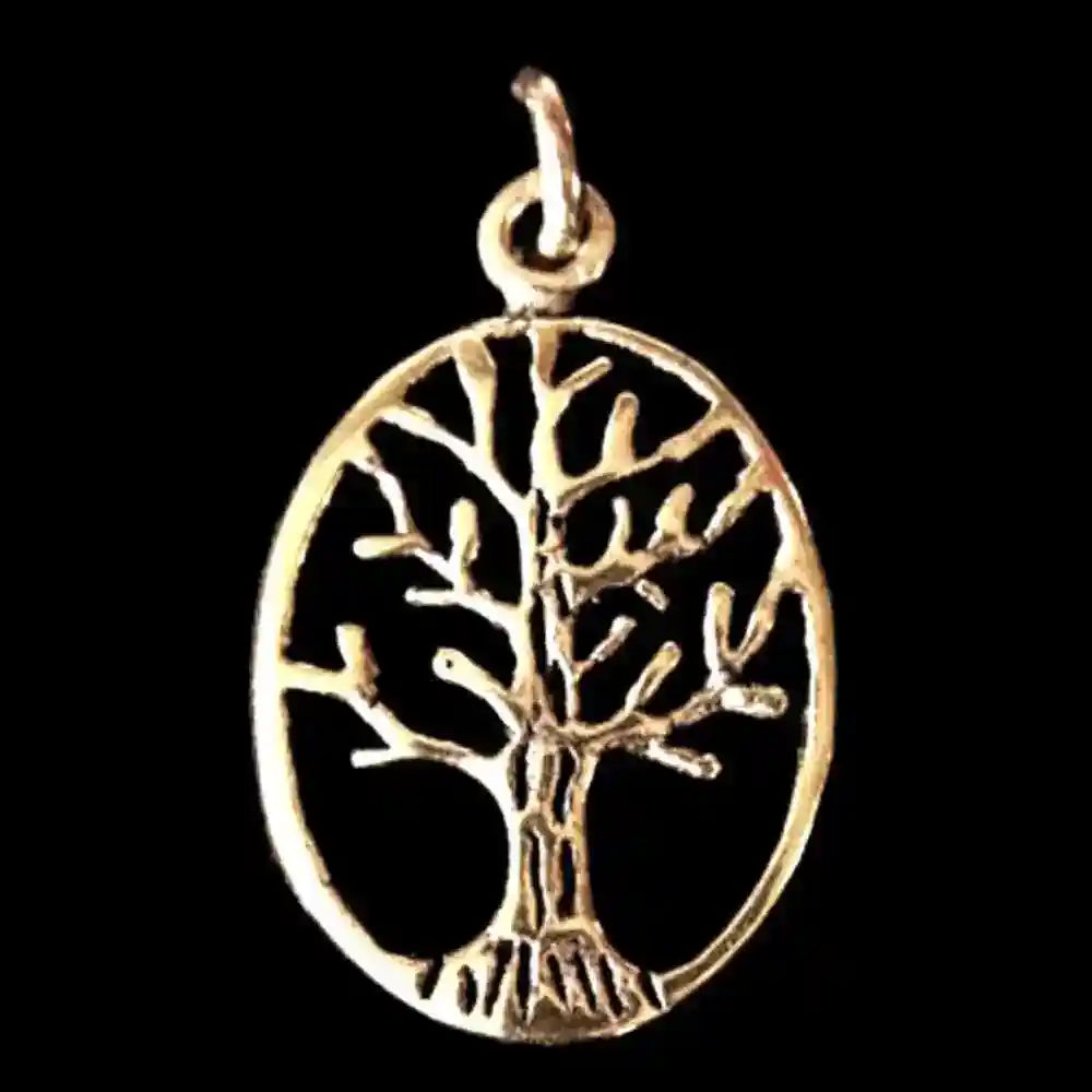 Weltenbaum klein Bronze Anhänger Schmuck - Lebensbaum - 29x17mm
