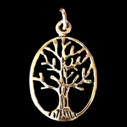 Weltenbaum klein Bronze Anhänger Schmuck - Lebensbaum - 29x17mm