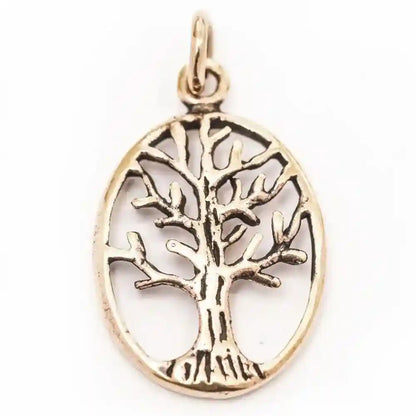 Weltenbaum klein Bronze Anhänger Schmuck - Lebensbaum - 29x17mm