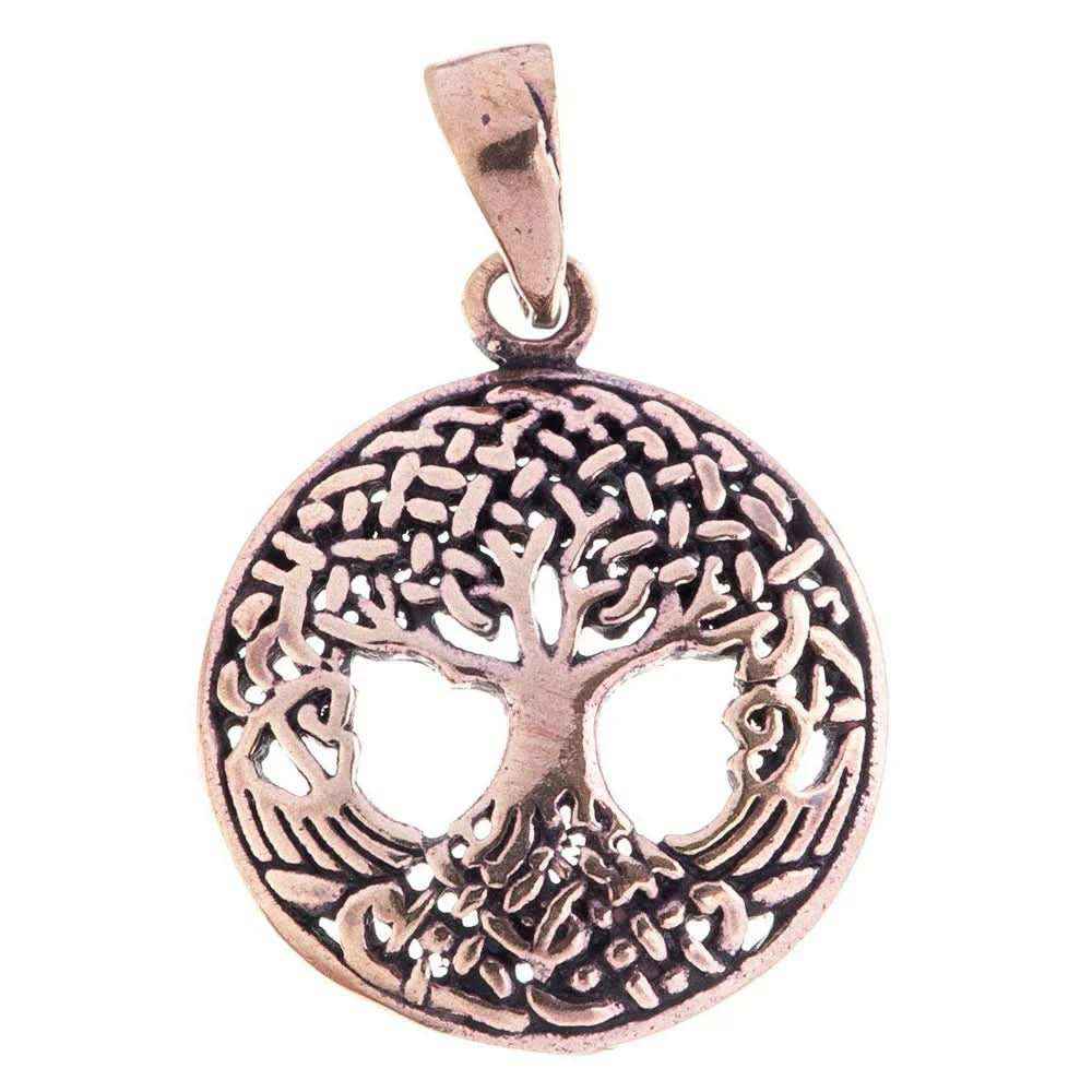 Weltenbaum Yggdrasil Bronze Anhänger Schmuck - Lebensbaum - 27x18mm