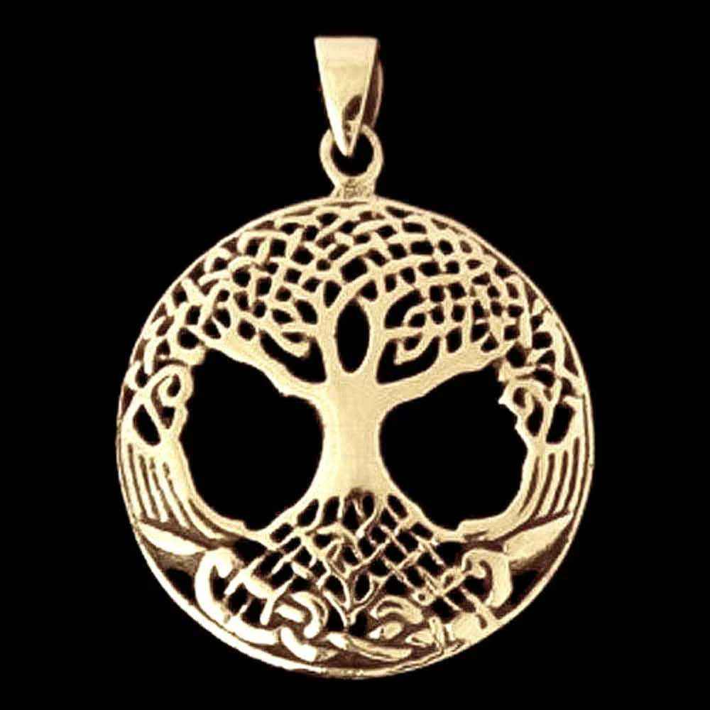 Weltenesche Yggdrasil Bronze Anhänger Schmuck - Lebensbaum - 34x25mm