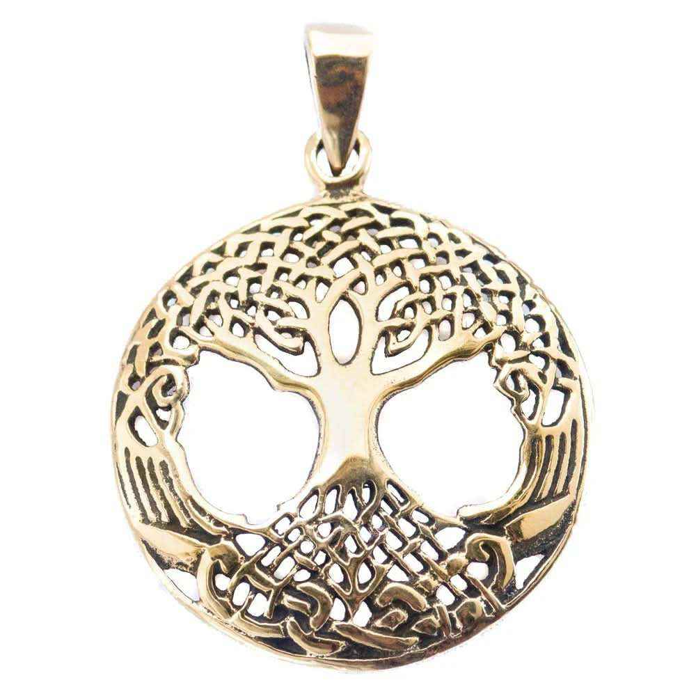 Weltenesche Yggdrasil Bronze Anhänger Schmuck - Lebensbaum - 34x25mm
