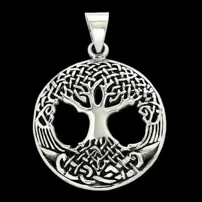 Weltenesche Yggdrasil Schmuck Anhänger 925er Silber Lebensbaum ? 27mm - Firma Holzenplotz - Silberketten-Goldketten.de 