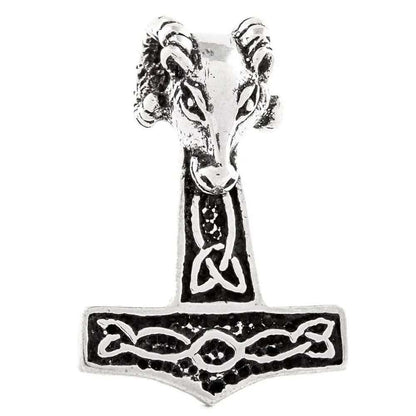 Widderhammer Schmuck Anhänger 925er Silber - Thorhammer - 33x23mm