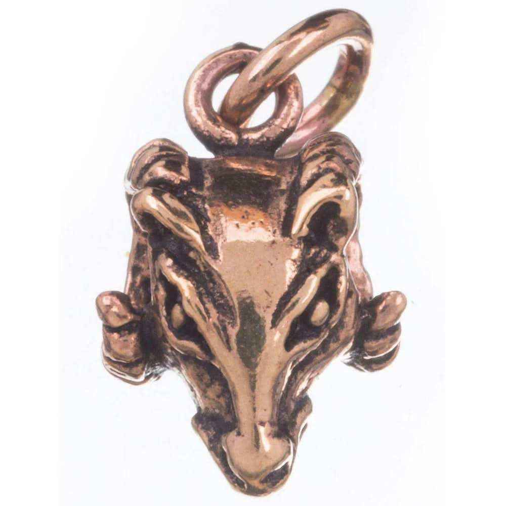 Widderkopf Anhänger Bronze Anhänger Schmuck - Sonstige Tiere - 10x20mm