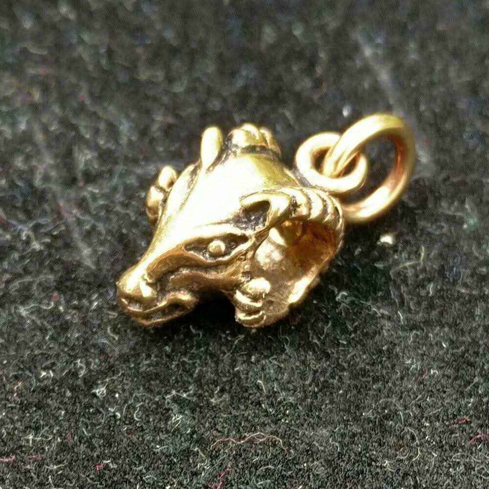 Widderkopf Anhänger Bronze Anhänger Schmuck - Sonstige Tiere - 10x20mm