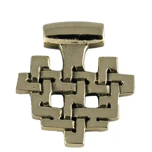 Wikinger Anhänger Haithabu Bronze Knotenmuster Kreuz 2,8 cm - Firma Holzenplotz - Silberketten-Goldketten.de 