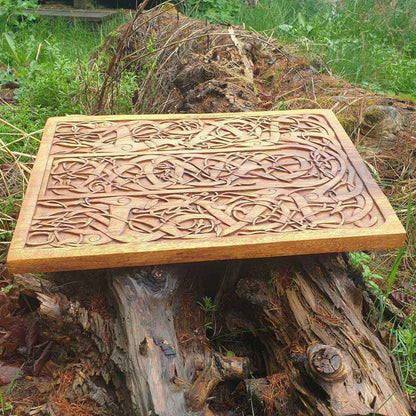 Wikinger Wandbild URNES 53x40 cm - Wikinger Kunst - Handarbeit aus Holz Deko