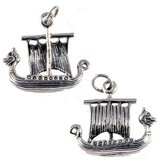 Wikingeramulett Schiff Schmuck Anhänger 925er Silber Wikinger 25x25mm - Firma Holzenplotz - Silberketten - Goldketten.de