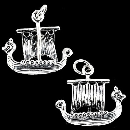Wikingeramulett Schiff Schmuck Anhänger 925er Silber Wikinger 25x25mm - Firma Holzenplotz - Silberketten - Goldketten.de