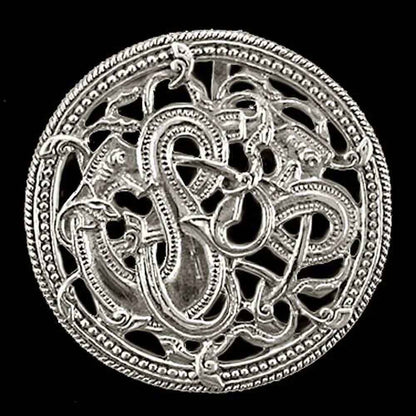 Wikingeranhänger im Jellingstil 925er Silber - Wikinger - 53x53mm