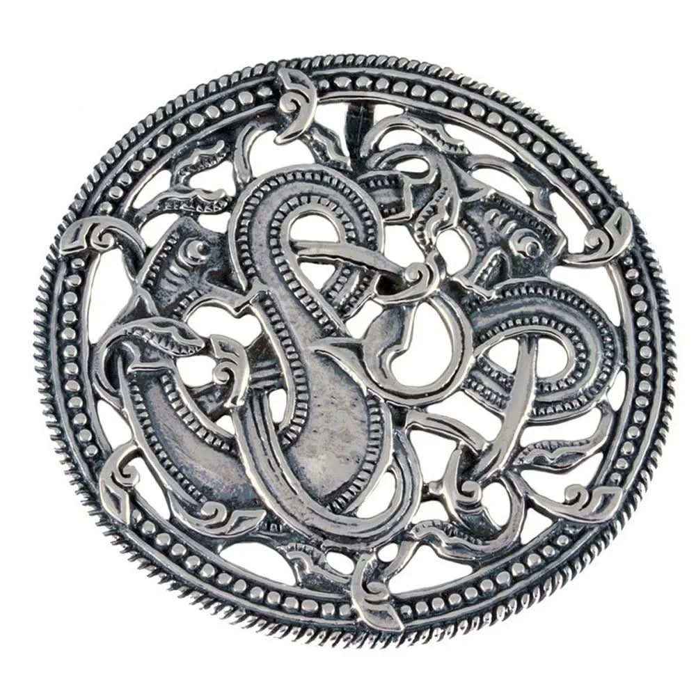 Wikingeranhänger im Jellingstil 925er Silber - Wikinger - 53x53mm