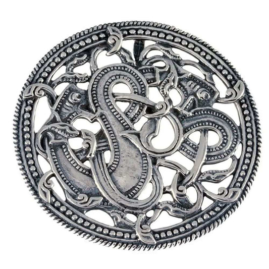 Wikingeranhänger im Jellingstil 925er Silber - Wikinger - 53x53mm - Firma Holzenplotz - Silberketten - Goldketten.de