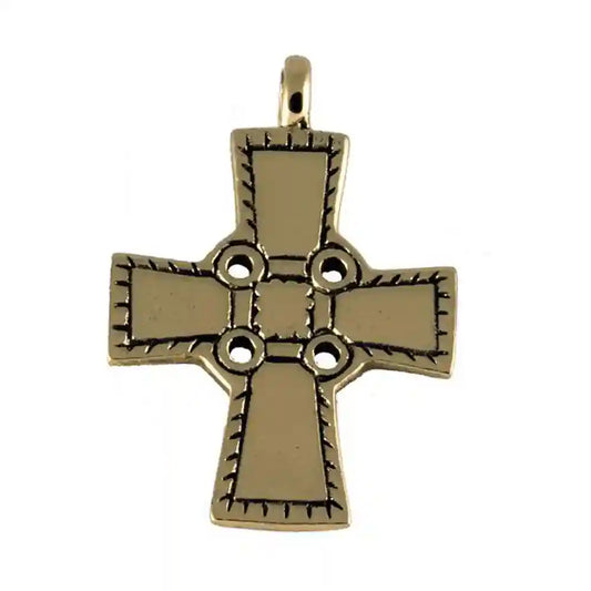 Wikingerkreuz klein Schmuck Anhänger Bronze - Kreuze - 25x16mm - Firma Holzenplotz - Silberketten-Goldketten.de 