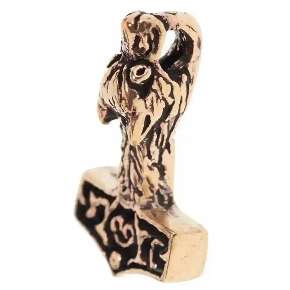 Wolfshammer Bronze Anhänger Schmuck 23x13mm