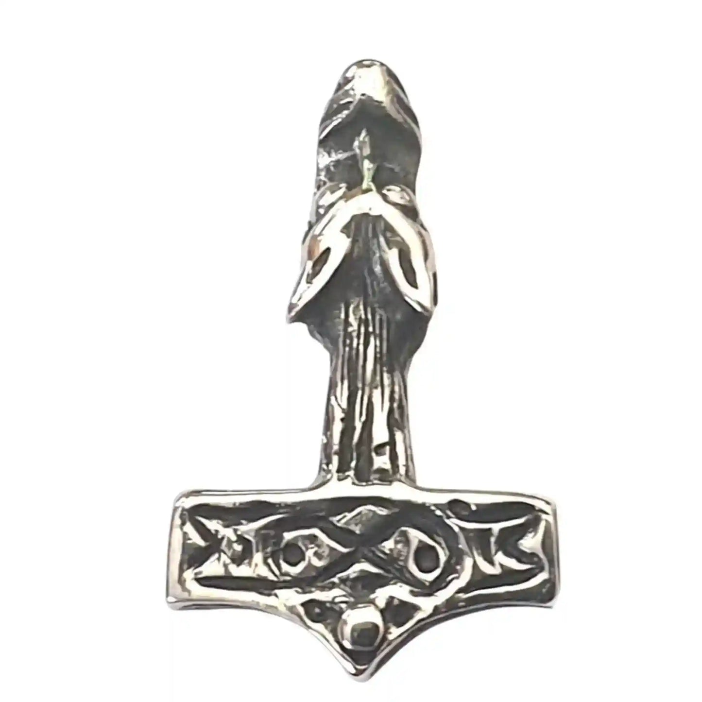 Wolfshammer Thorhammer klein Amulett 925er Silber Talisman: 21 mm