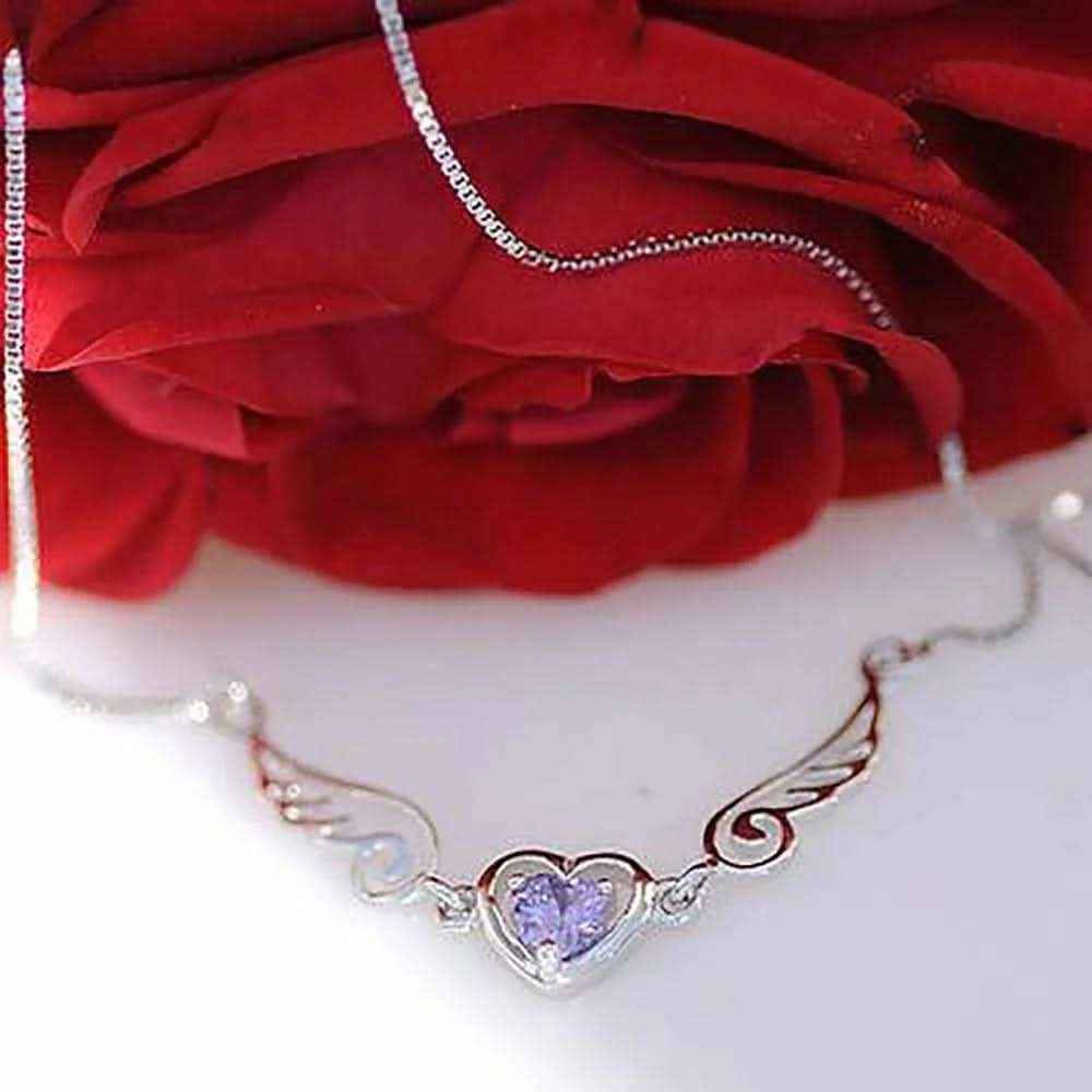 Wunderschöne Halskette mit Zirkonia Crystal mit Kette 925 Silber