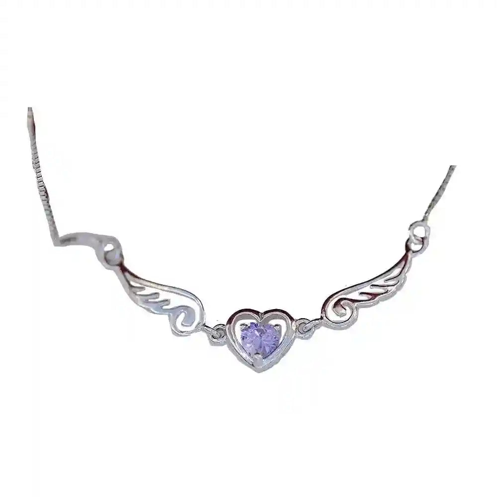 Wunderschöne Halskette mit Zirkonia Crystal mit Kette 925 Silber