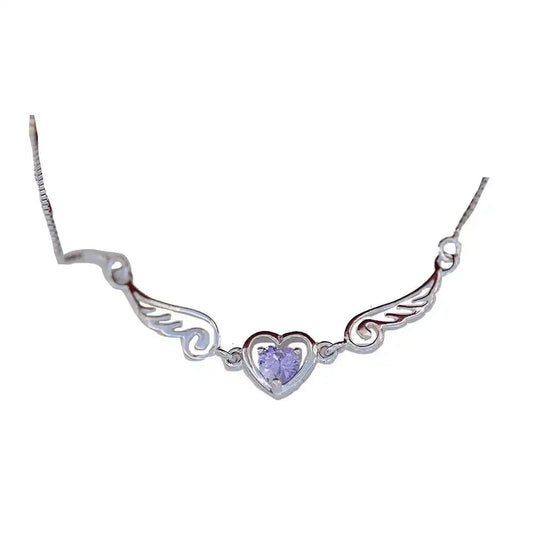 Wunderschöne Halskette mit Zirkonia Crystal mit Kette 925 Silber