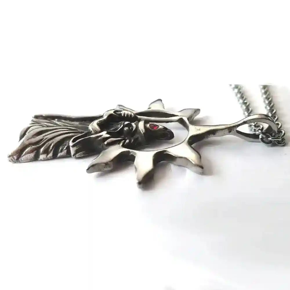 Zauberer Magier Hexer Sonne groß Schmuck Anhänger Hartzinn 63 mm