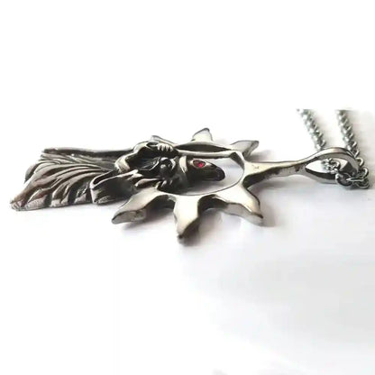 Zauberer Magier Hexer Sonne groß Schmuck Anhänger Hartzinn 63 mm