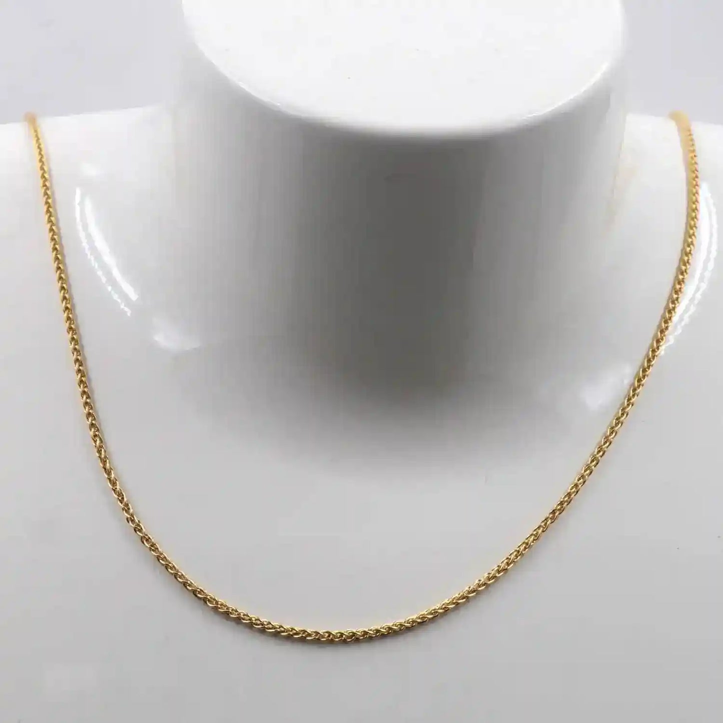 1,1 mm 585 - 14 Karat Gold Halskette Zopfkette massiv Gold hochwertige Goldkette  - Länge nach Wahl