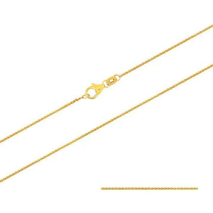 1,1 mm 585 - 14 Karat Gold Halskette Zopfkette massiv Gold hochwertige Goldkette  - Länge nach Wahl