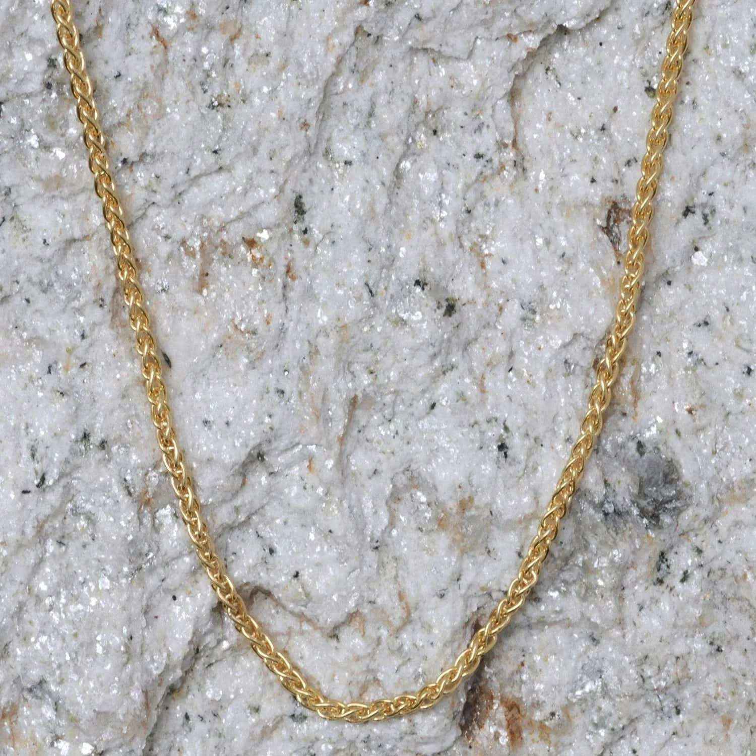 1,1 mm 585 - 14 Karat Gold Halskette Zopfkette massiv Gold hochwertige Goldkette  - Länge nach Wahl