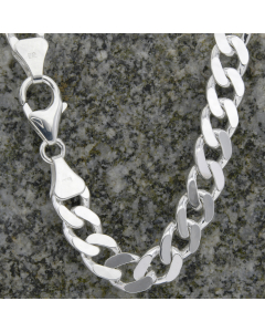 8,2 mm 925 Sterlingsilber massive Silberkette Panzerkette 50/55/60 cm - elegante Silber Kette Damen und Herren Juwelier Qualität - Made in Germany