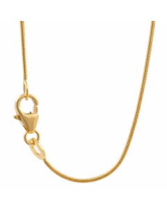 1,0 mm 40 cm 750 - 18 Karat Gold Halskette Schlangenkette rund massiv Gold hochwertige Goldkette  5,5 g