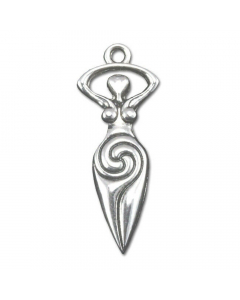 22.95 Spiral-Göttin Schmuck Anhänger versilbert mit Kette und Satinbeutel 40x13mm 909-SCP12 SIGO2023