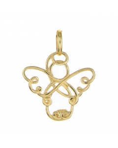 Anhänger Engelchen 585 - 14 Karat Gelbgold wahlweise mit massiver Goldkette 333 - 8 Karat Gelbgold - Länge nach Wahl