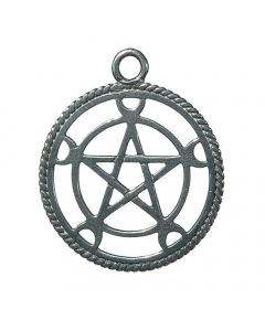 7.95 Pentakel des Mondes Anhänger Schmuck - Mond , Pentagramm - 915-PT10 Sonne Mond und Sterne Anhänger