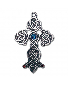 22.95 Königin Guinevere´s Kreuz Anhänger Schmuck Kreuze mit Halskette 50x34m 909-CZ1 Halbedelmetall